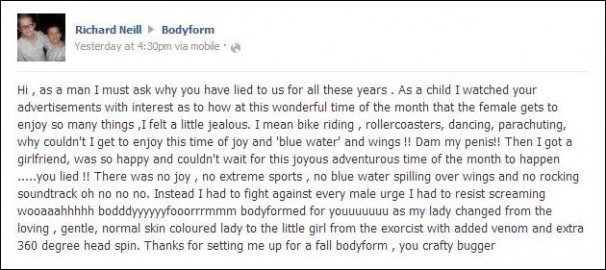 Bodyform Facebook 606x270 Reactive Social Marketing: What It Is, How #Bodyform Did It