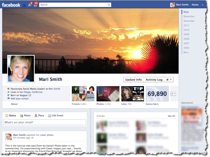 Mari Smith Facebook Timeline Cover Image Learn From FB Hero Mari Smith: Facebook For Business 101